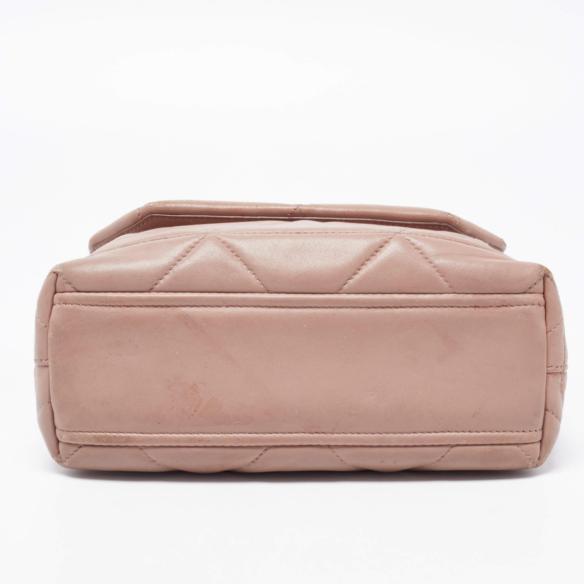 Women's Prada Beige Quilted Leather Spectrum Flap Shoulder Bag