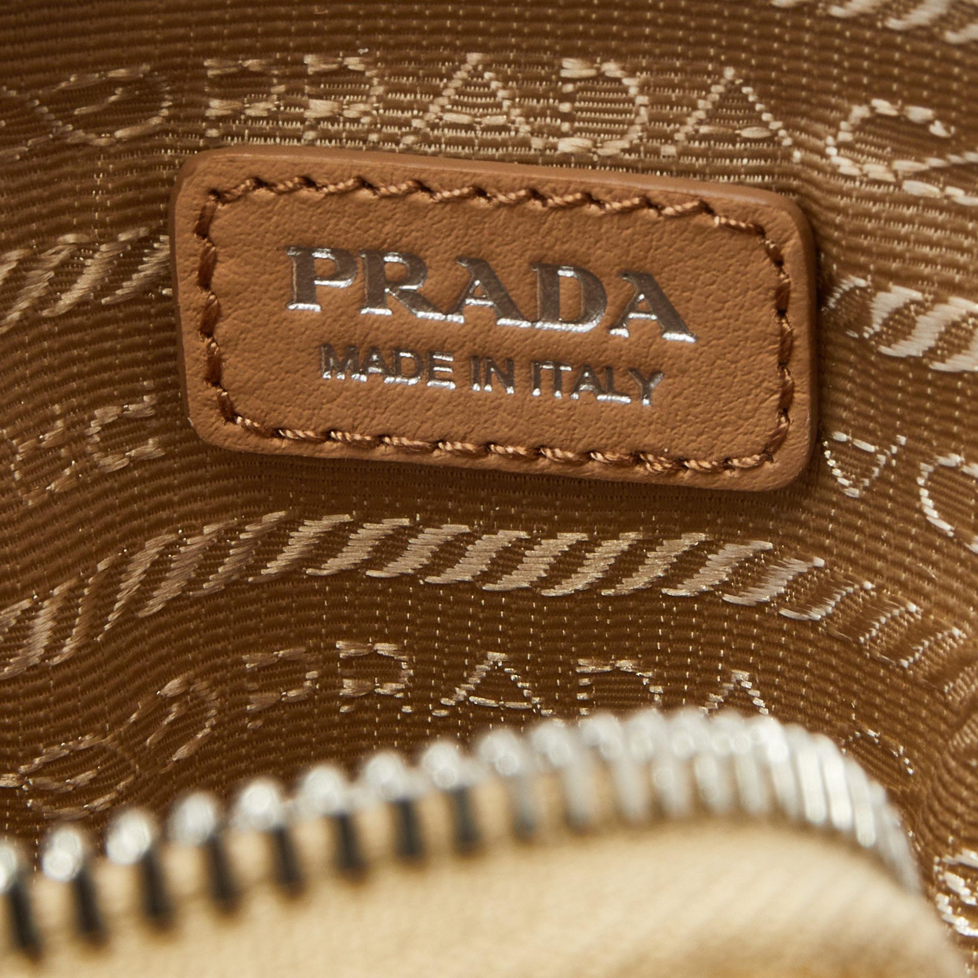 Prada Beige Raffia and Leather Mini Crossbody Bag 3