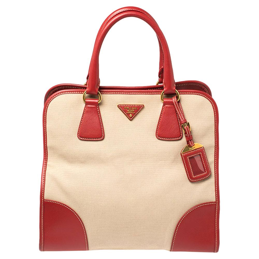 prada bag with red inside