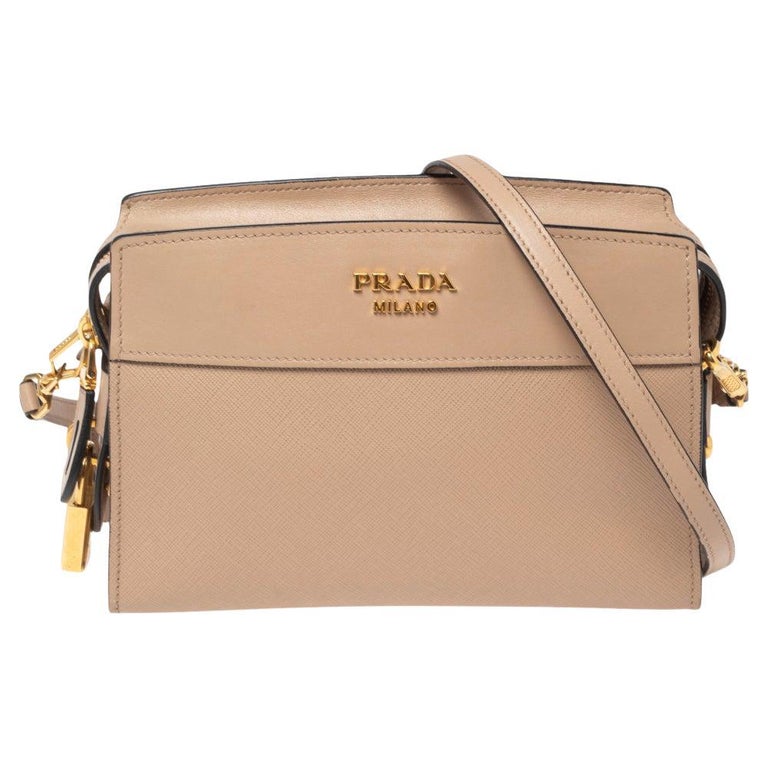 Prada Nude Beige Saffiano Leather Small Promenade Shoulder Bag Prada | The  Luxury Closet