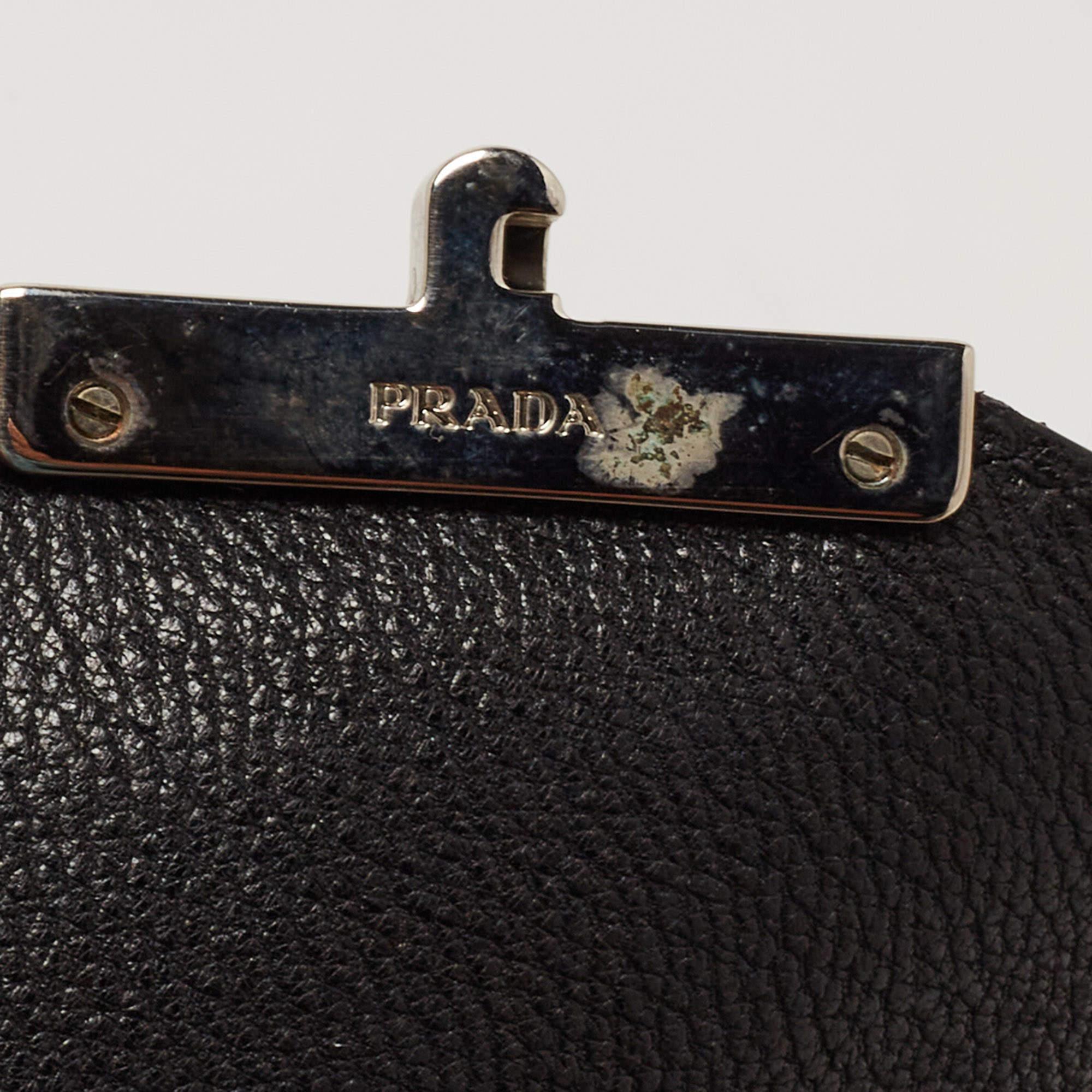 Prada Beige Saffiano Leather Mini Sound Crossbody Bag 3