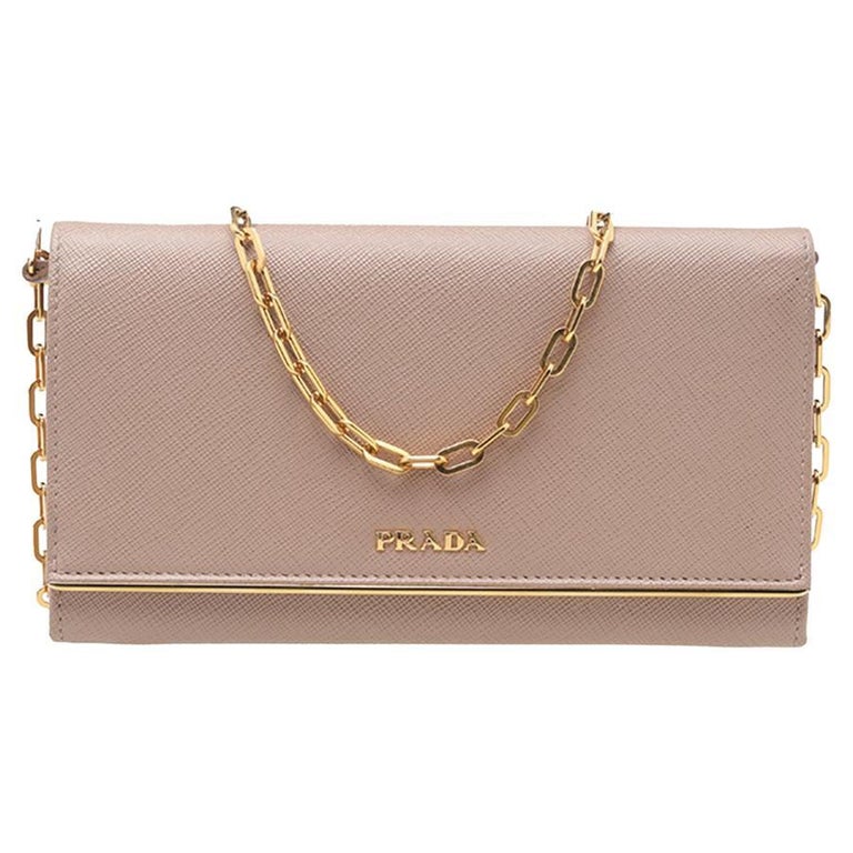 SOLD! PRADA SAFFIANO LEATHER WALLET ON CHAIN CROSSBODY BAG Follow