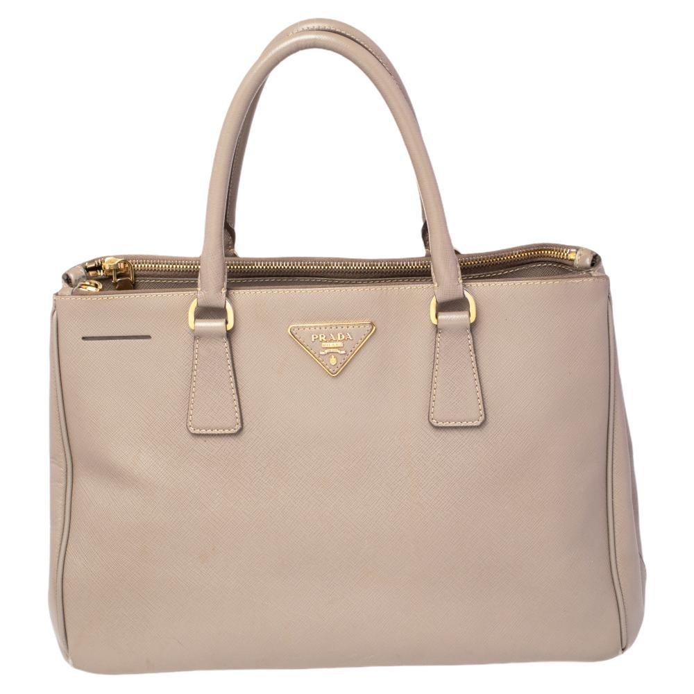 prada double zip tote