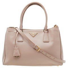 Prada Beige Saffiano Lux Leather Medium Galleria Tote