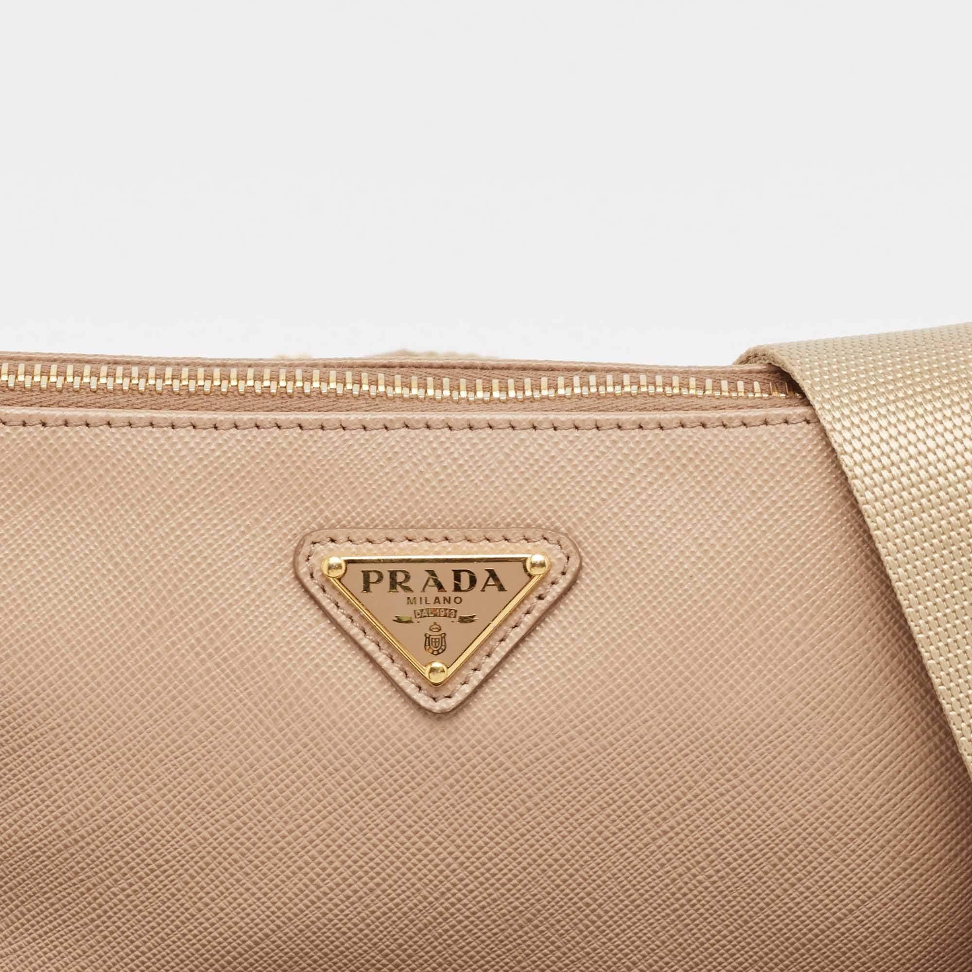 Prada Beige Saffiano Lux Leather Re-Edition 2000 Bag 1
