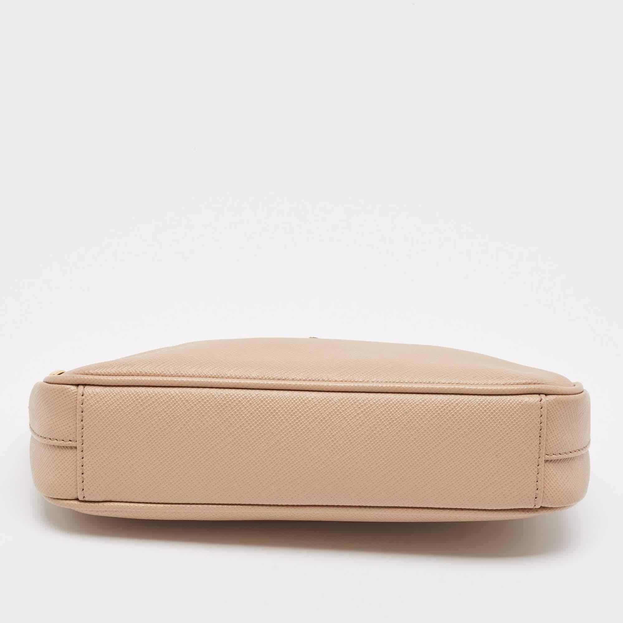 Prada Beige Saffiano Lux Leather Re-Edition 2000 Bag 3