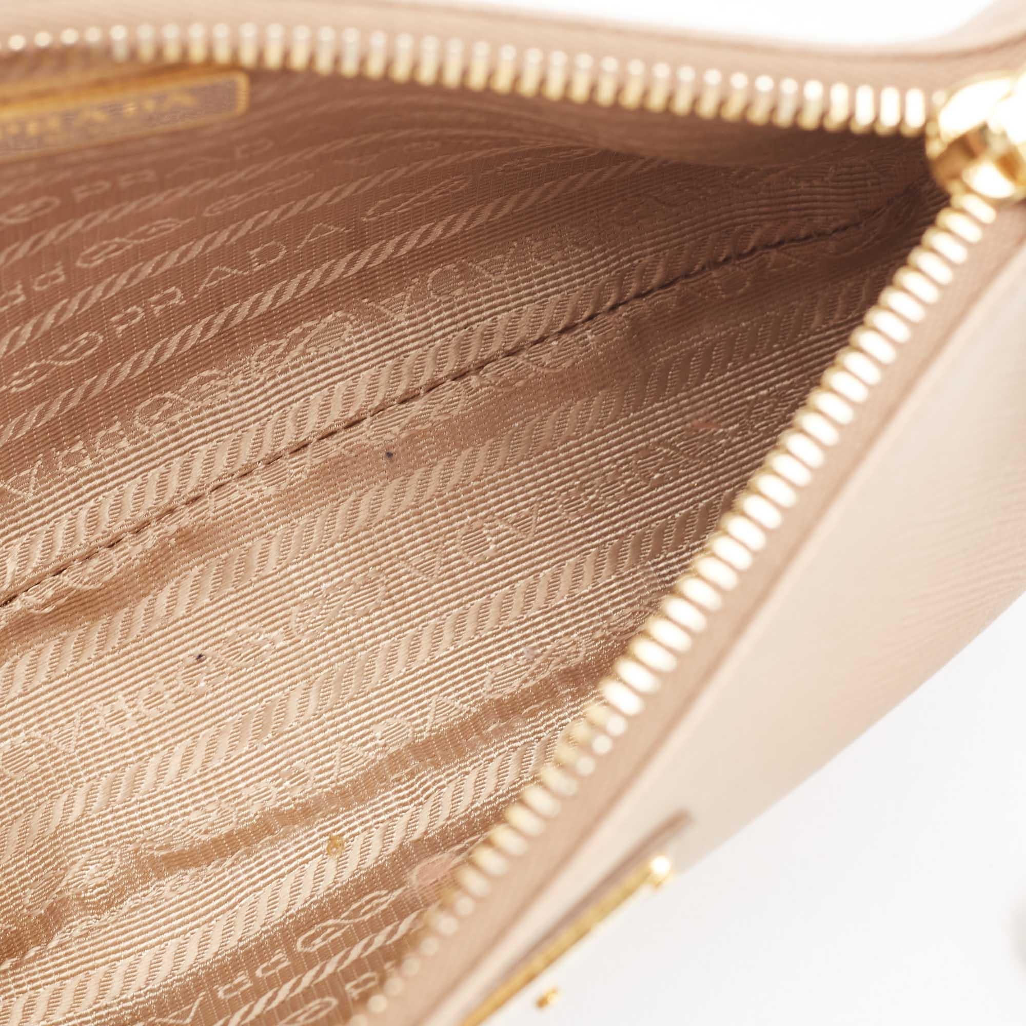 Prada Beige Saffiano Lux Leather Re-Edition 2000 Bag 4