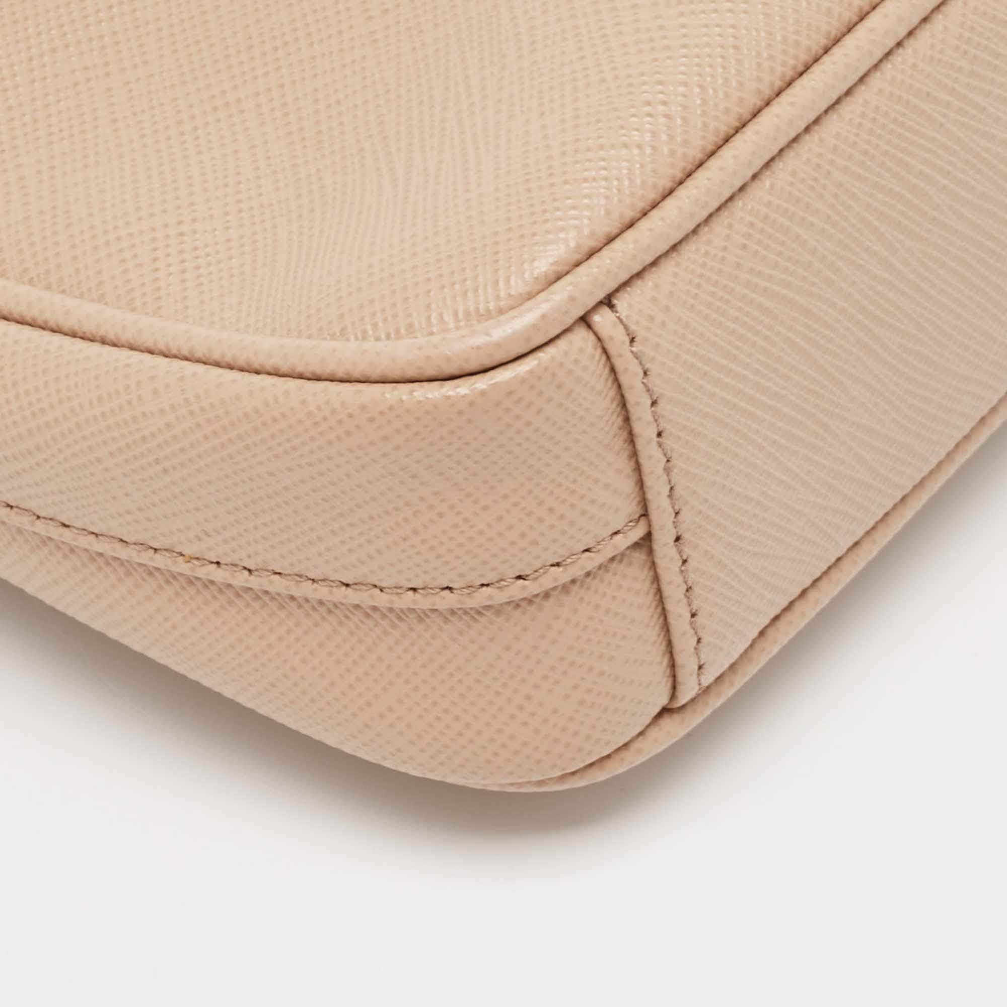 Prada Beige Saffiano Lux Leather Re-Edition 2000 Bag 5