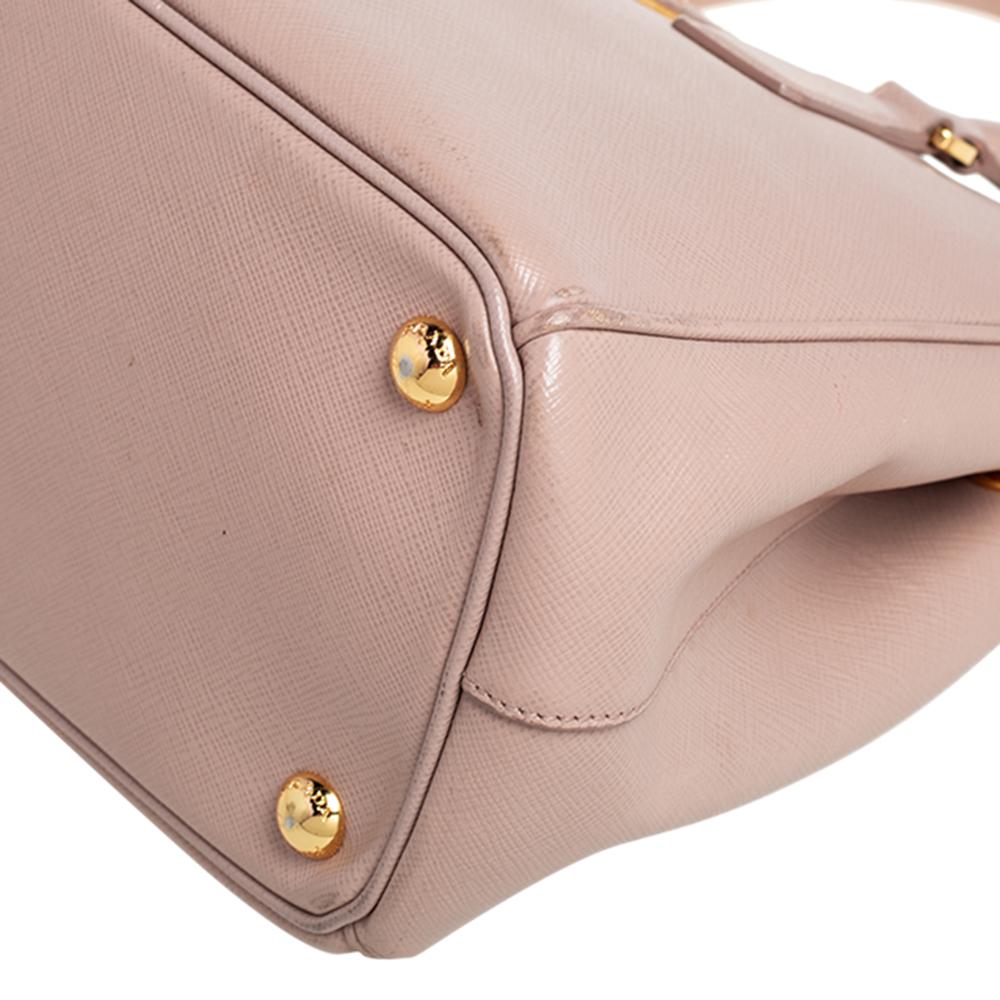 Prada Beige Saffiano Lux Leder Kleine Galleria-Tasche 3