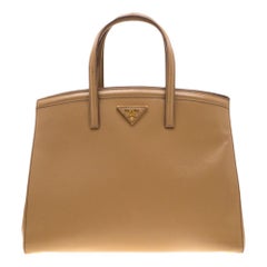 Prada Beige Saffiano Vernice Leather BN2535 Tote