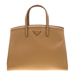 Prada Beige Saffiano Vernice Leather BN2535 Tote