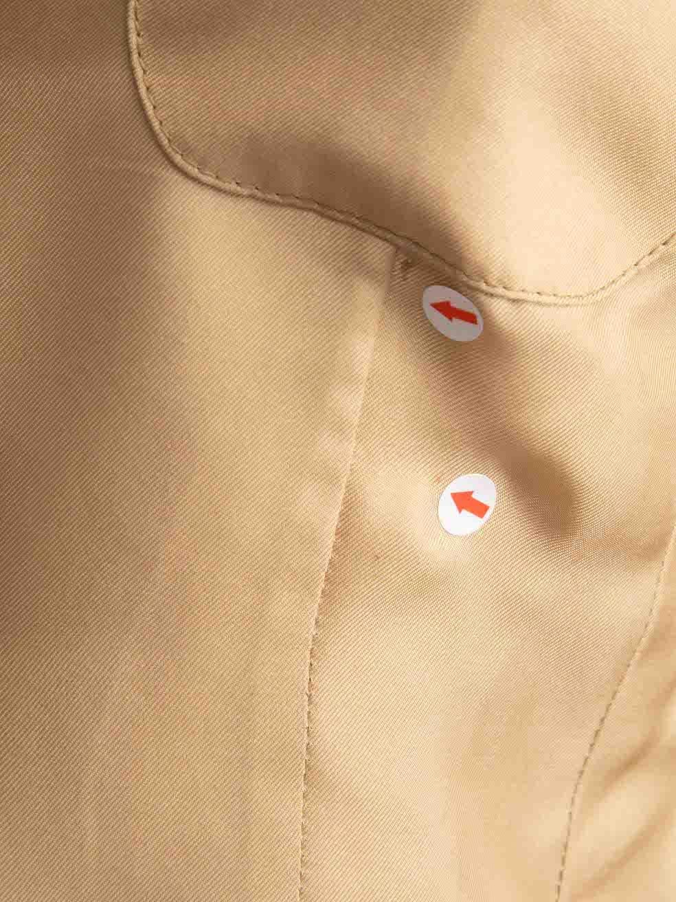 Donna Prada Giacca Blazer monopetto in seta beige taglia M. in vendita