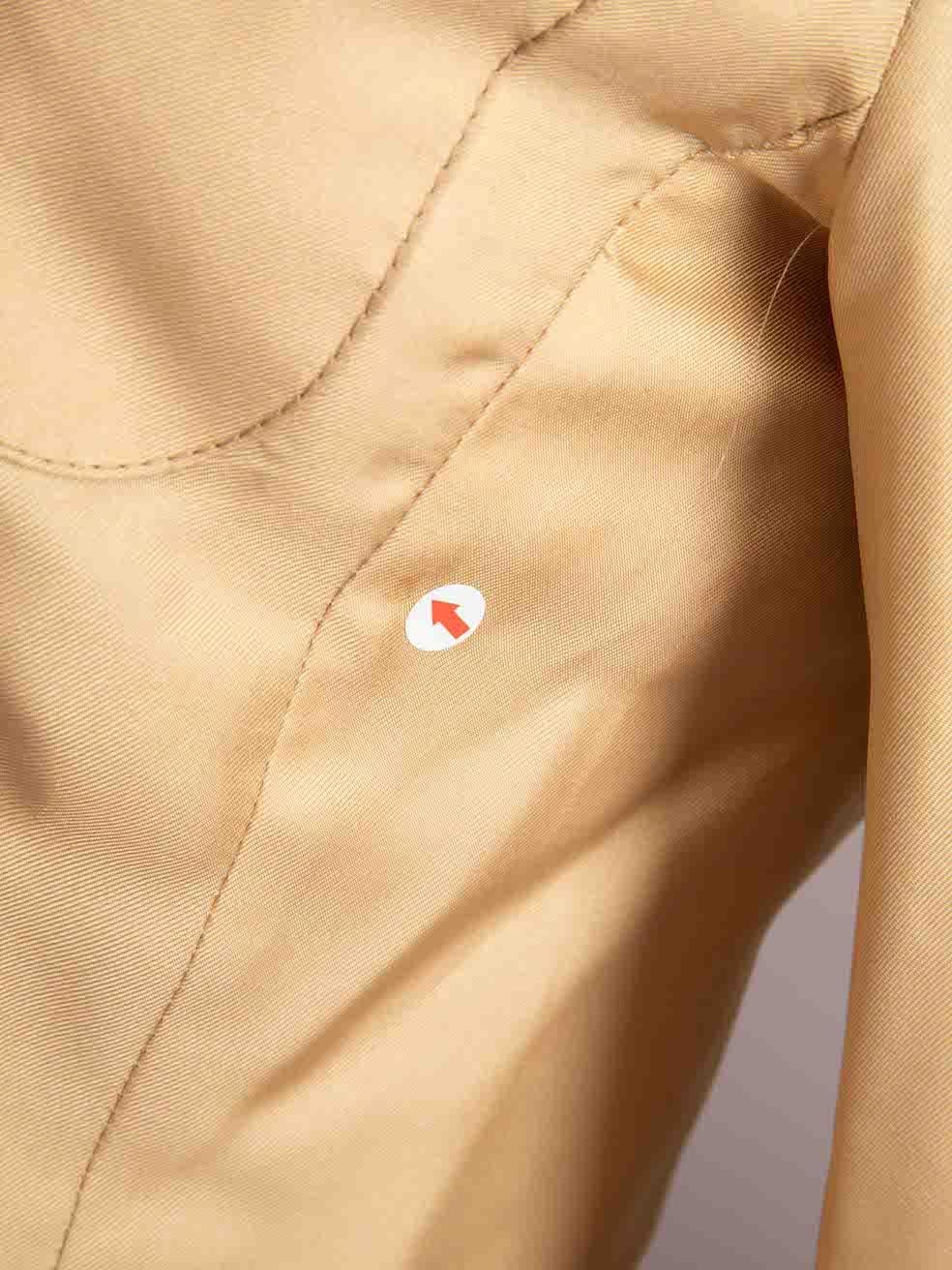 Prada Giacca Blazer monopetto in seta beige taglia M. in vendita 1