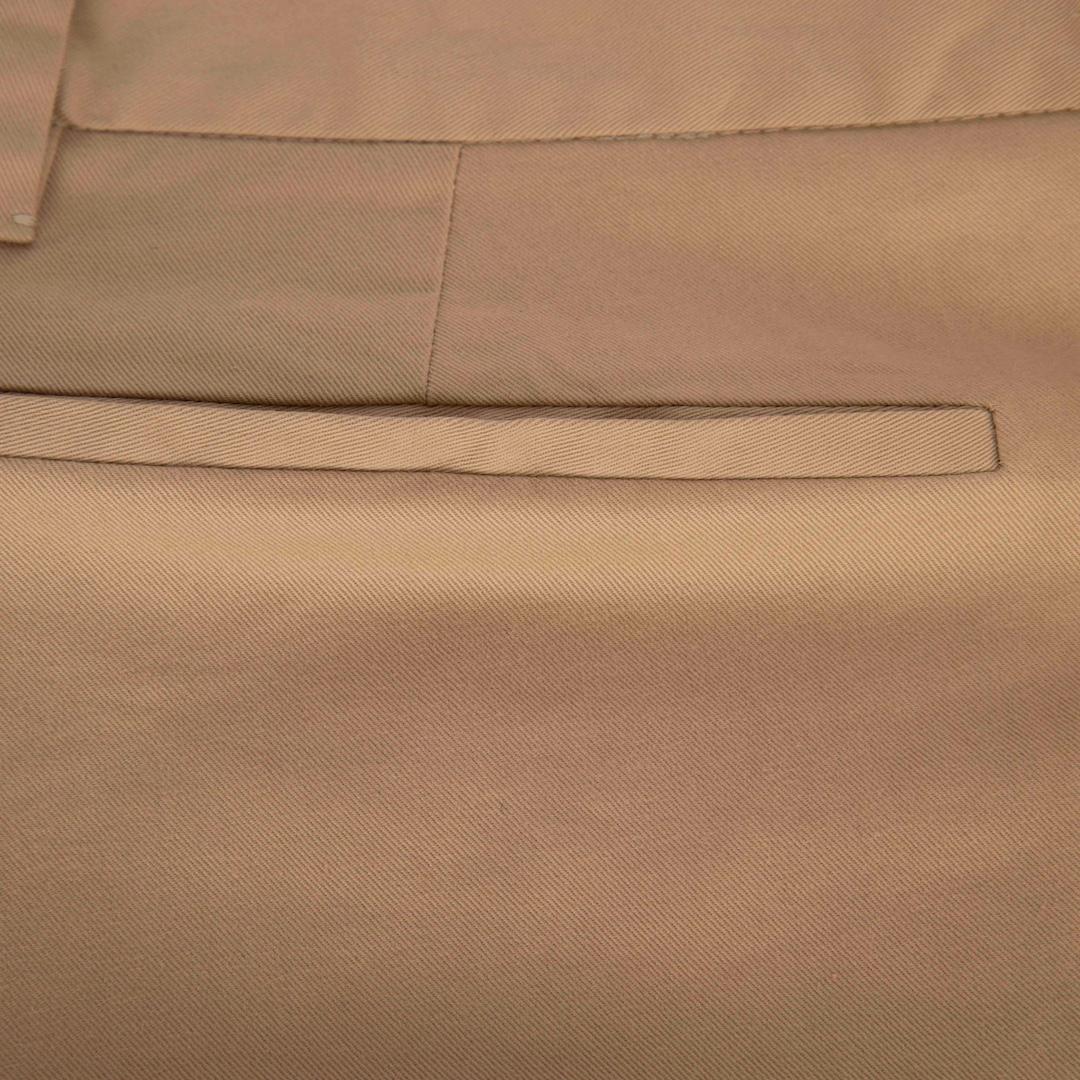 Women's Prada Beige Slim Fit Folded Cuff Trousers Size L For Sale