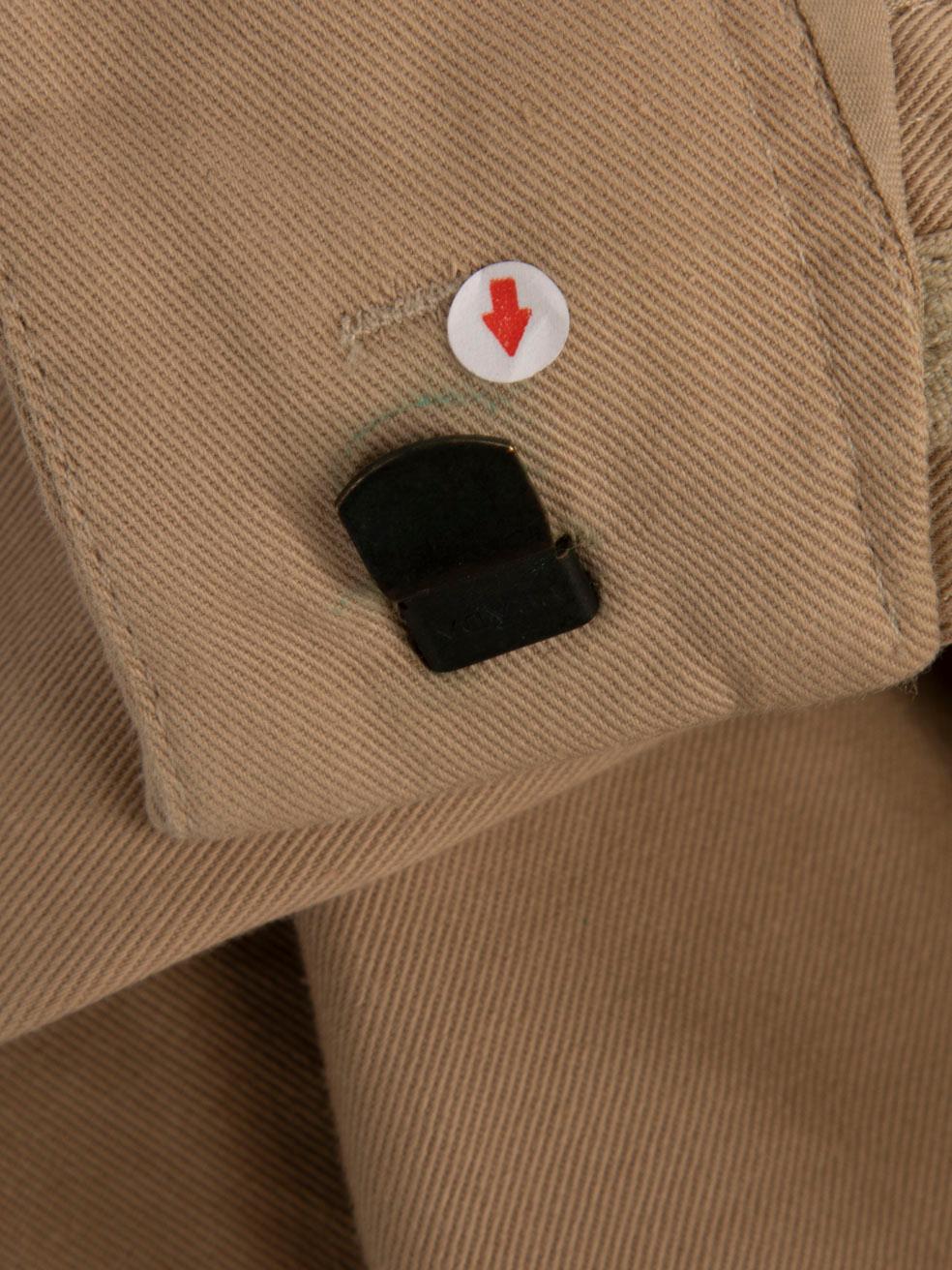 Prada Beige Slim Fit Folded Cuff Trousers Size L For Sale 1