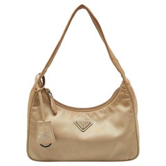 Prada Beige Tessuto Nylon Re-Edition 2000 Shoulder Bag