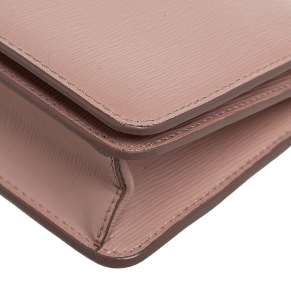 Prada Beige Vitello Move Leather Wallet On Chain 5