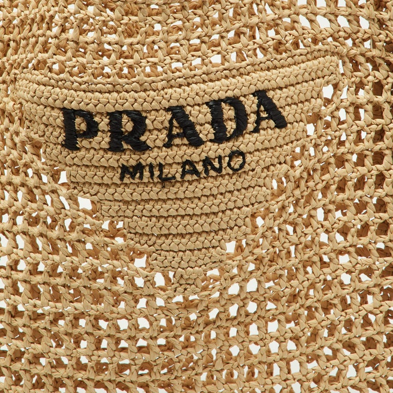 Prada Beige Woven Raffia Beach Tote at 1stDibs prada strandtasche