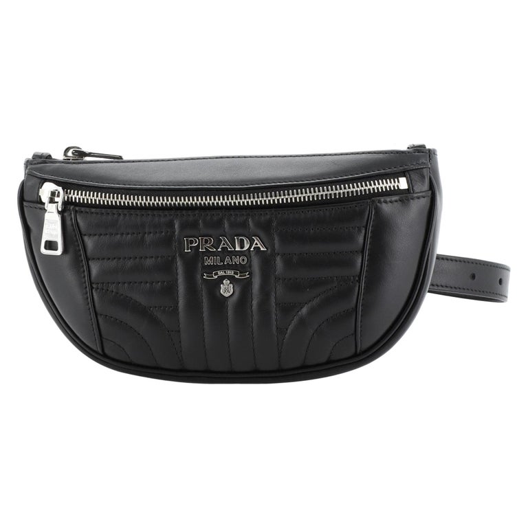prada belt bag white