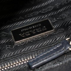 Prada Belt Messenger 868080 Black Leather Cross Body Bag