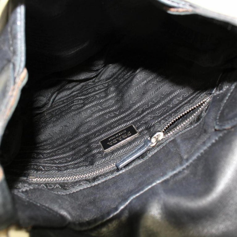 Prada Belt Messenger 868080 Black Leather Cross Body Bag For Sale at ...