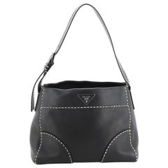 Prada Belted Hobo Stitched City Calf Medium