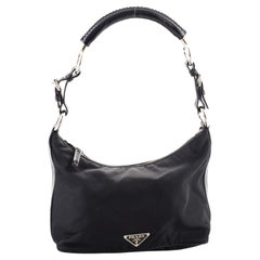 Prada Belted Hobo Tessuto with Leather Small