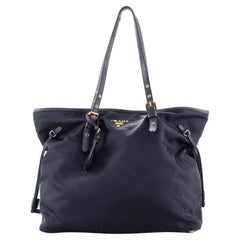 Prada Belted Tote Tessuto and Saffiano Leather Medium