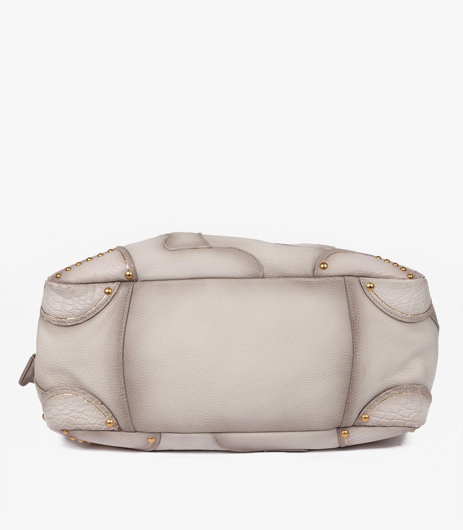 Bolso bowling Prada Bianco Blanco Ombre Piel de Ciervo, Cocodrilo y Lagarto Cervo 2