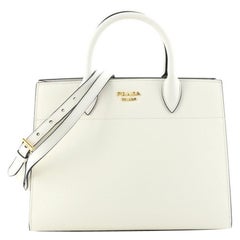 Prada Bibliotheque Tote Saffiano with City Calf Medium