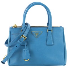 Prada Bicolor Double Zip Lux Tote Saffiano Leather Mini