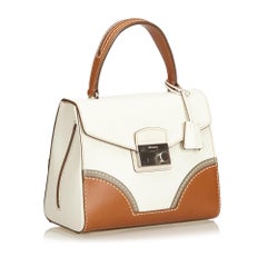 Prada Bicolor Leather Handbag