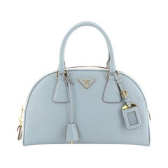 Prada Bicolor Lux Bowler Bag Saffiano Leather Medium