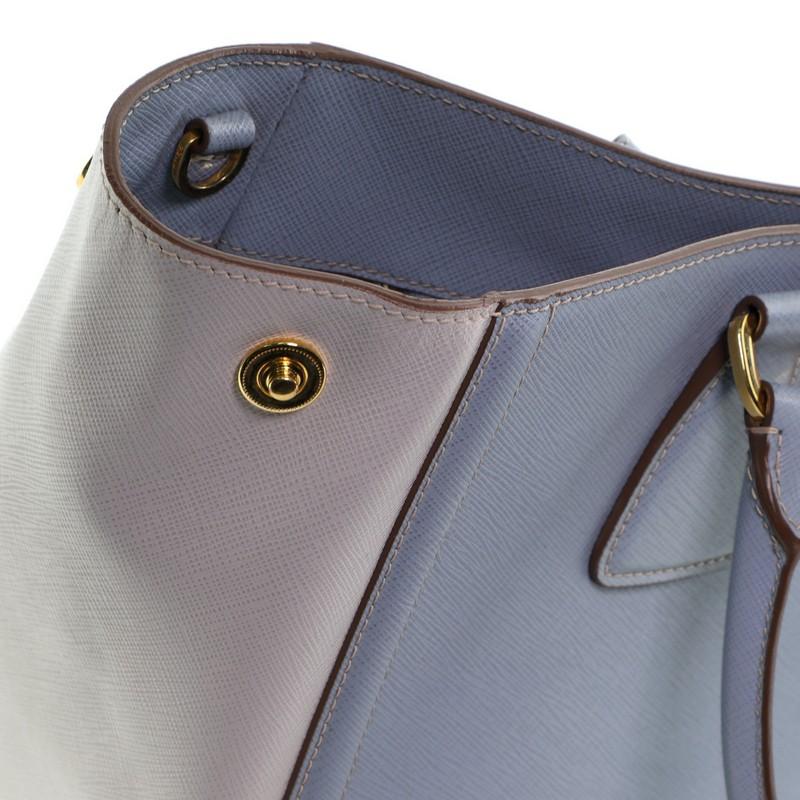 Prada Bicolor Lux Convertible Open Tote Saffiano Leather Medium 2