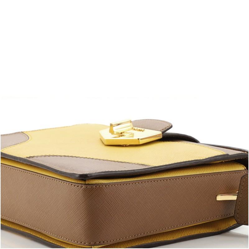 Prada Bicolor Turn Lock Shoulder Bag Saffiano Leather Small 1