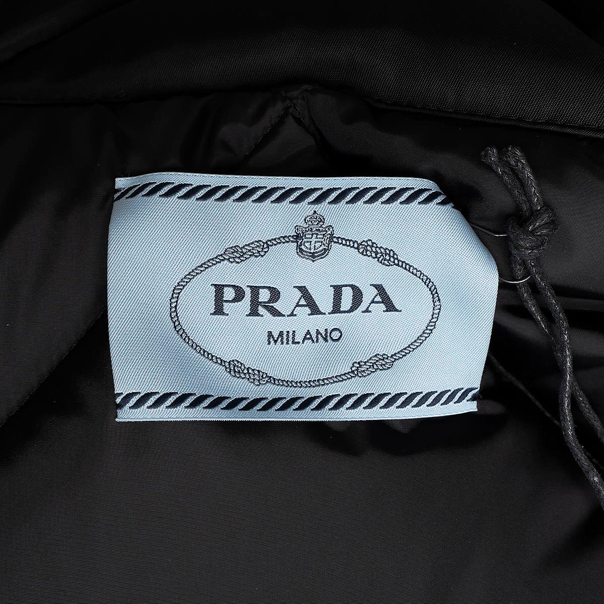 PRADA black 2022 RE-NYLON GABERDINE CROPPED DOWN Jacket 44 L 4