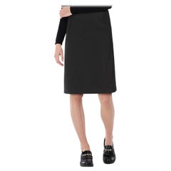 Prada Black A-Line Zipped Skirt Size S