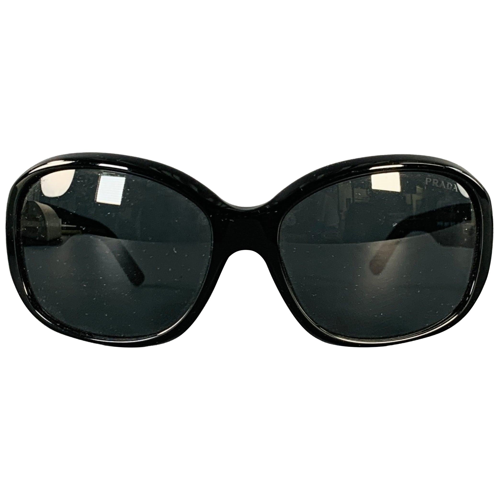 PRADA Black Acetate Square Sunglasses