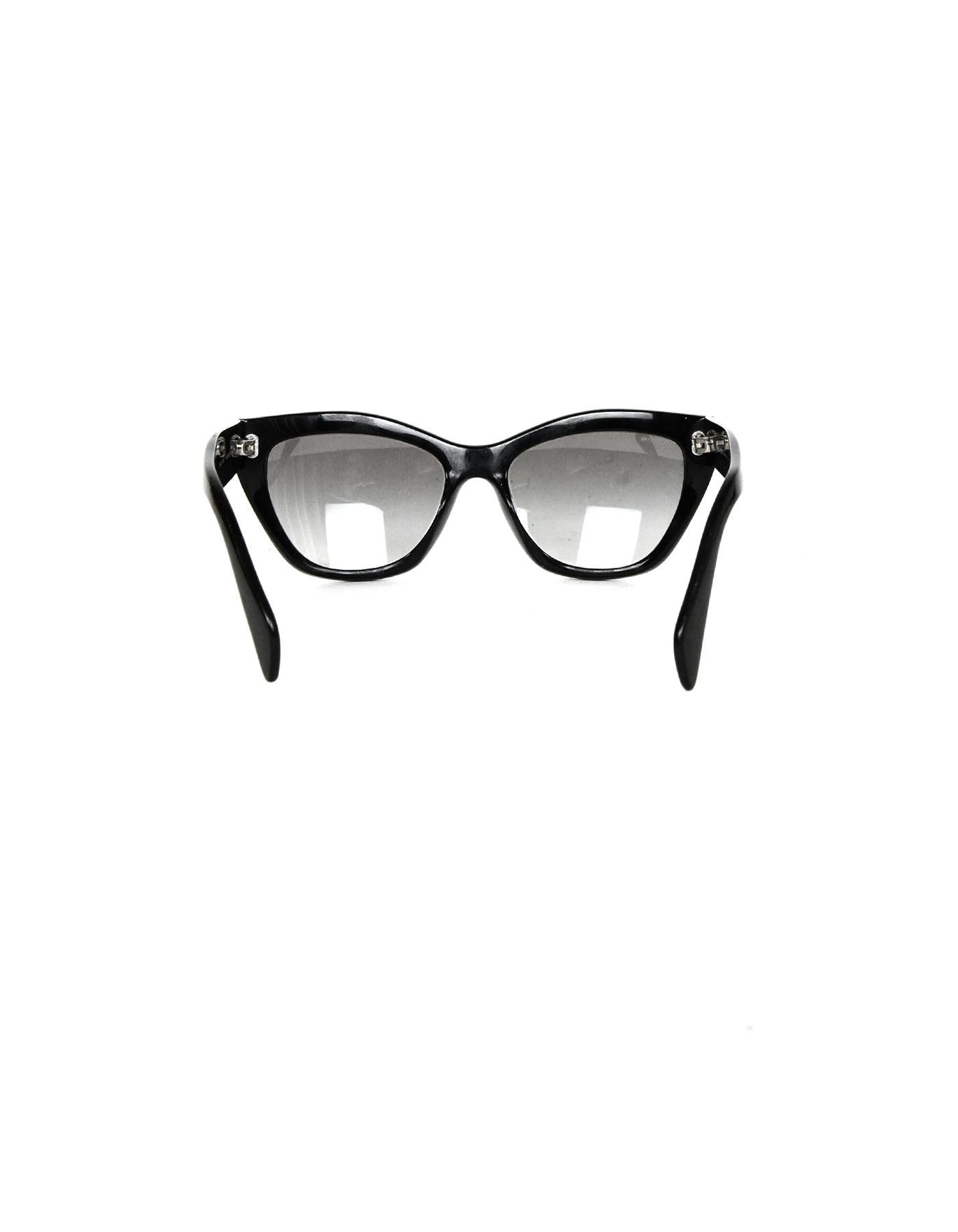 Prada Black Acetate Sunglasses  In Excellent Condition In New York, NY