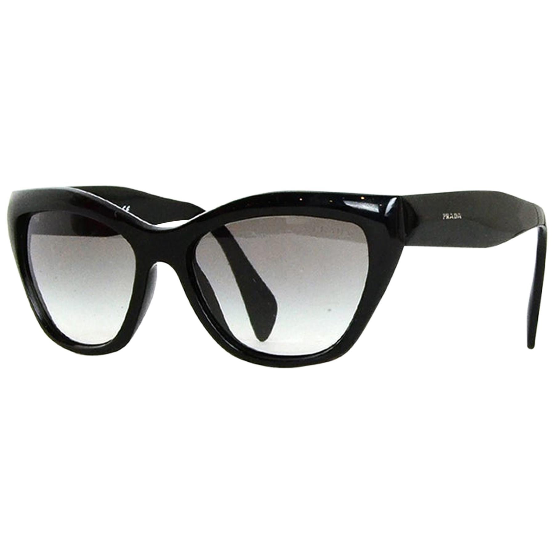 Prada Black Acetate Sunglasses 