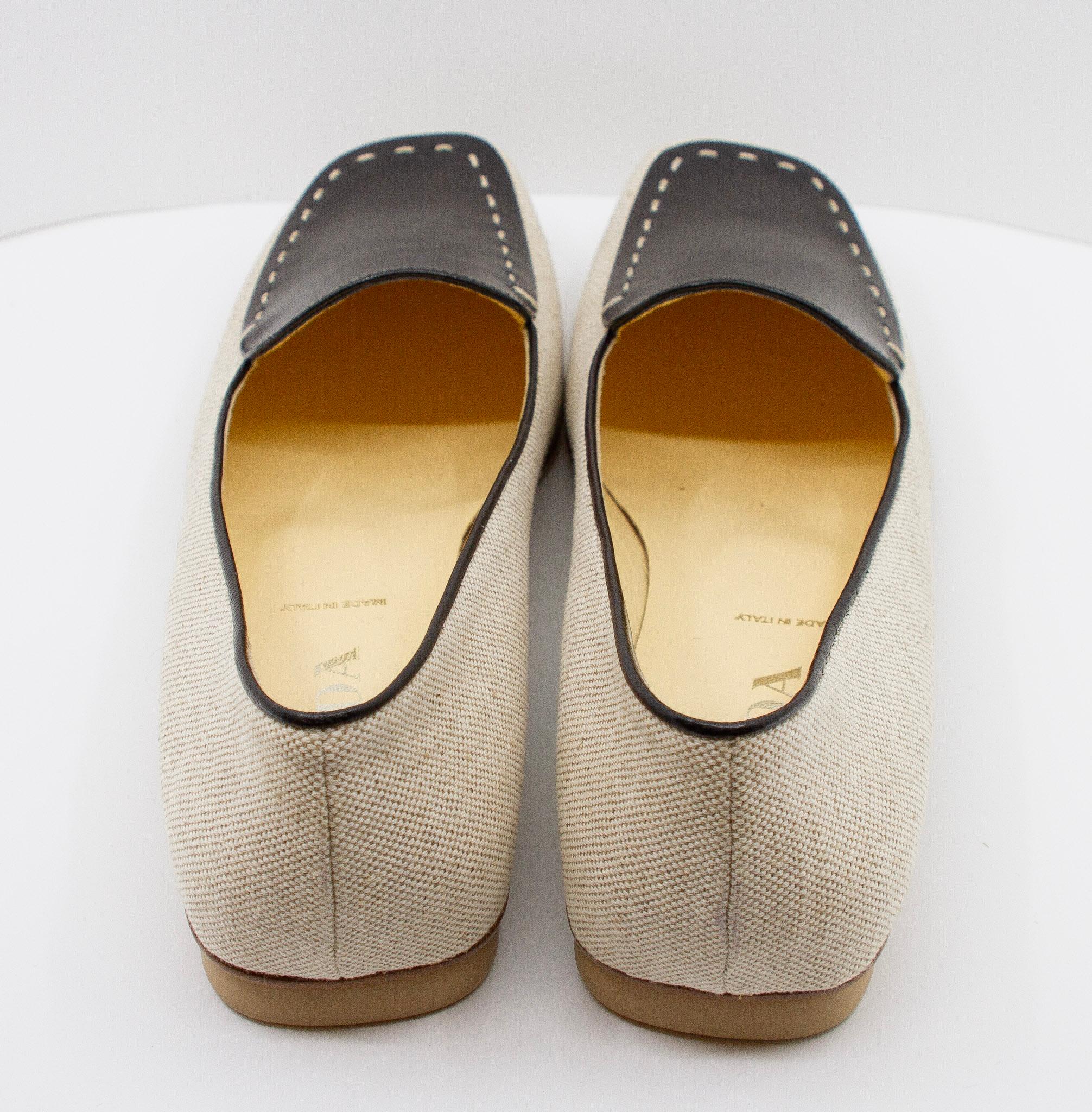 Women's Prada black and white flats 