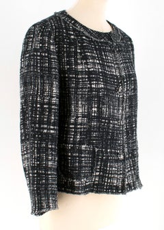 Prada  Black and White Tweed Jacket 44