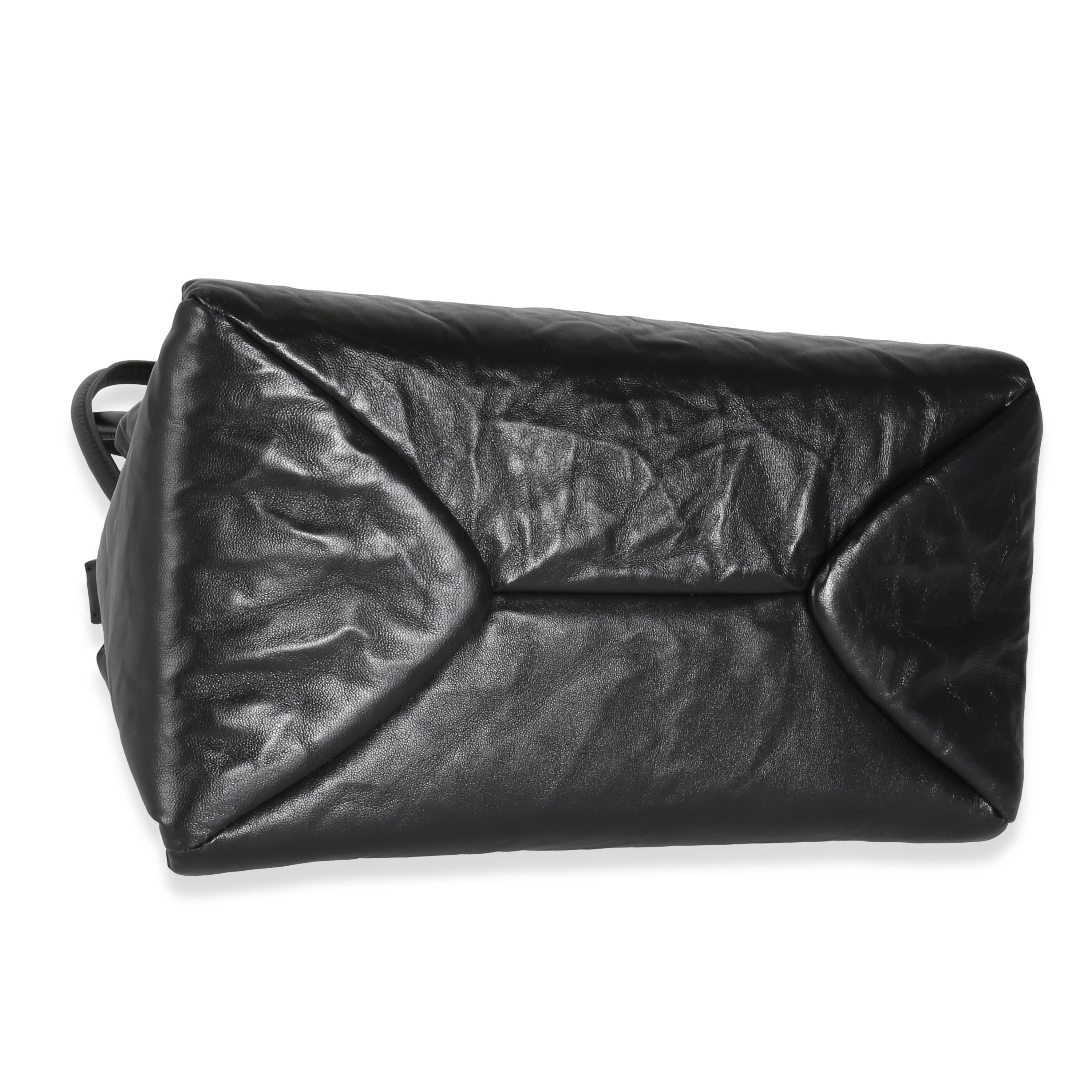 Prada Black Antique Leather Small East West Shoulder Bag 2
