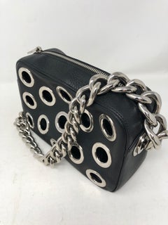 Prada Black Art Bag Silver Holes