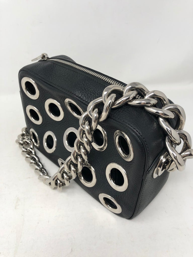 Prada Black Art Bag Silver Holes at 1stDibs  prada bag with holes, prada  hole bag, purse with holes