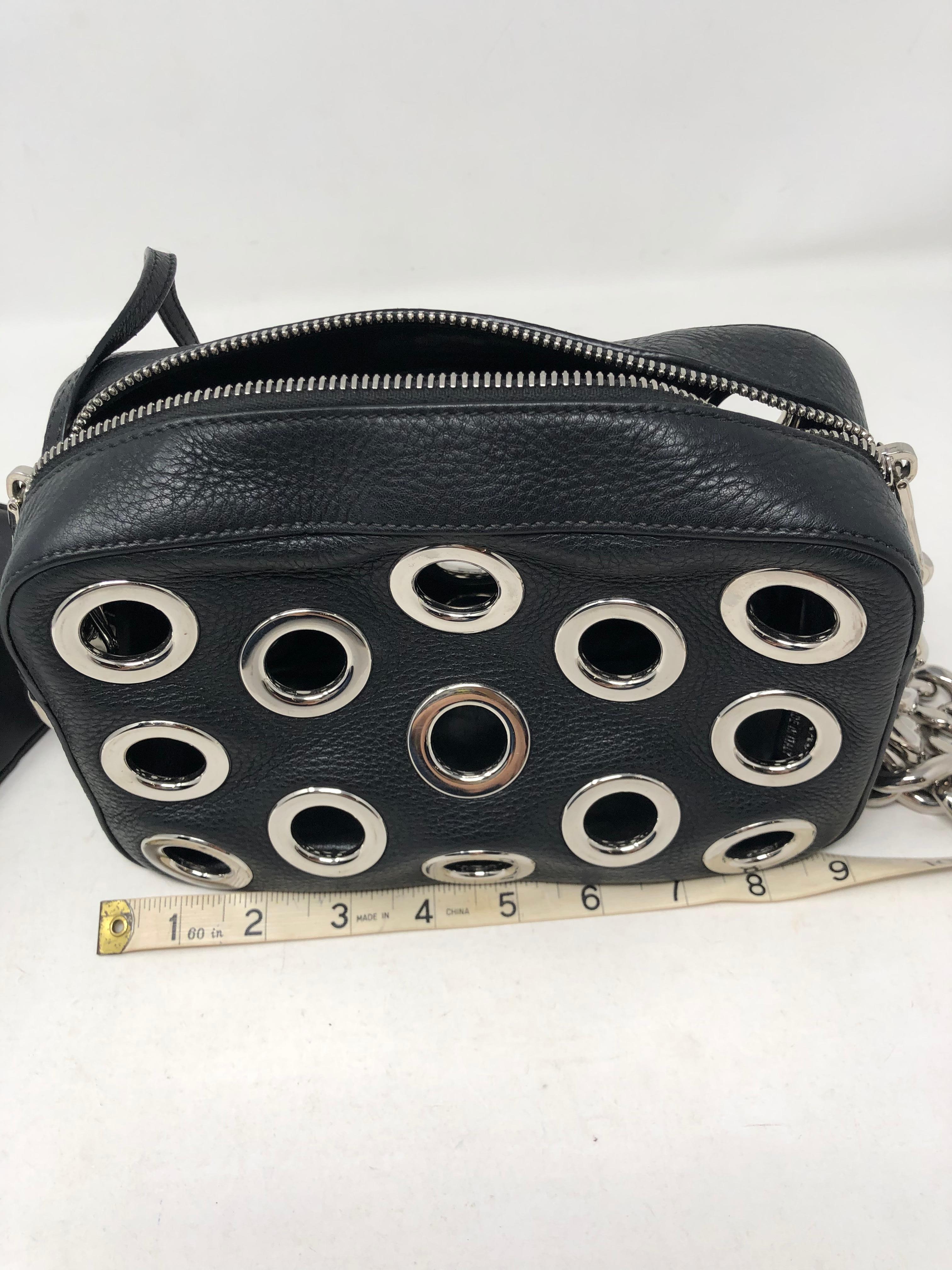 Women's or Men's Prada Black Art Bag Silver Holes 