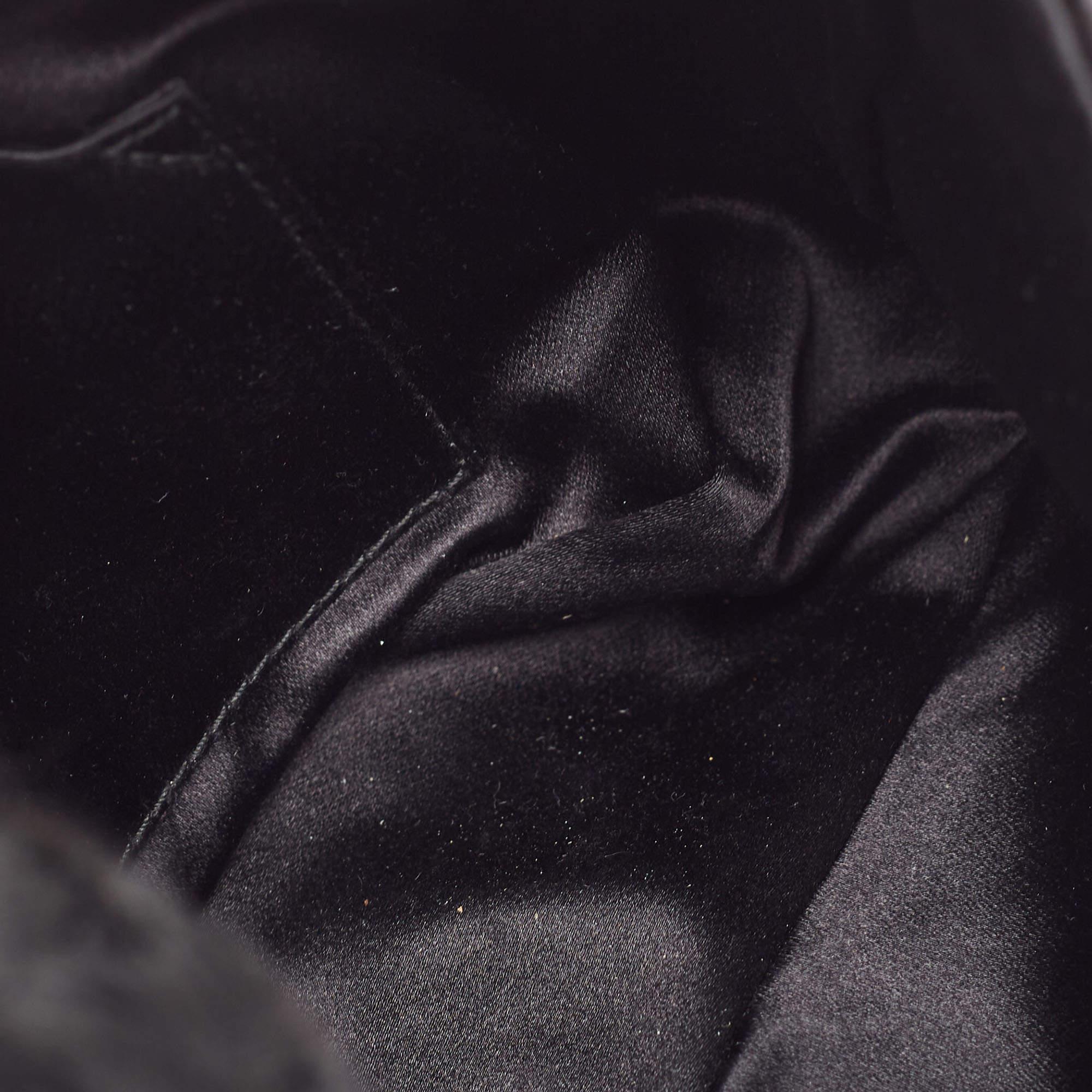 Prada Black Astrakhan Fur Shoulder Bag 7