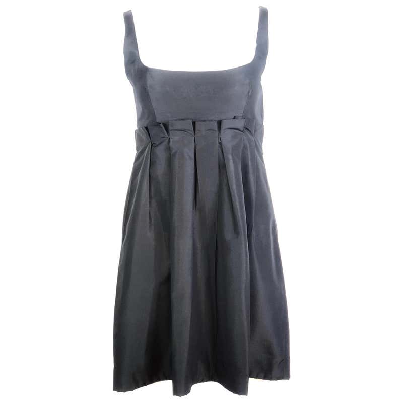 PRADA Black Babydoll Sleeveless Mini Dress Size 42 at 1stDibs | prada ...