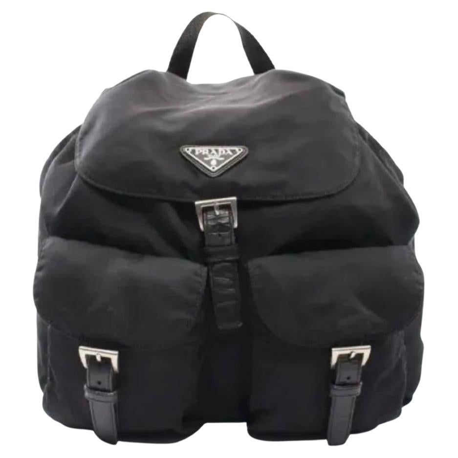 Prada Black Backpack  For Sale