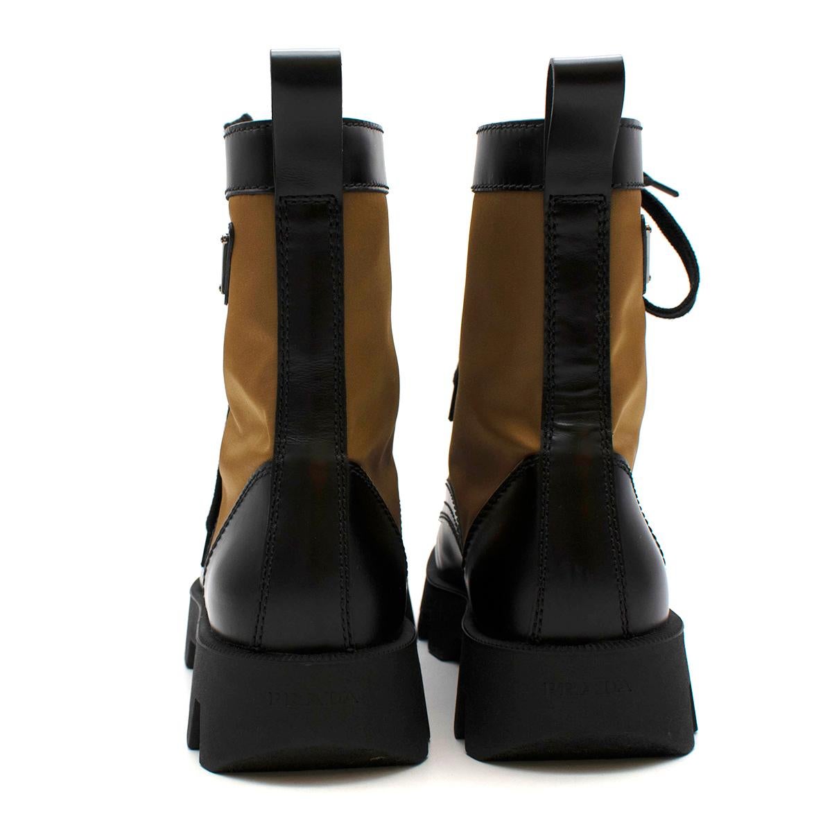 prada leather nylon boots
